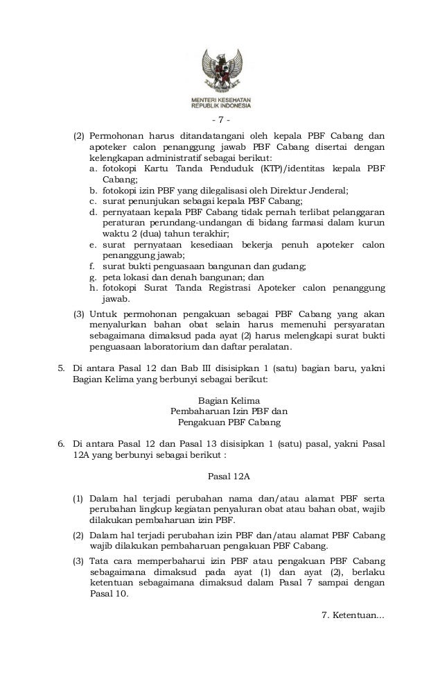 Permenkes RI No. 34 th 2014 Tentang Pedagang Besar Farmasi