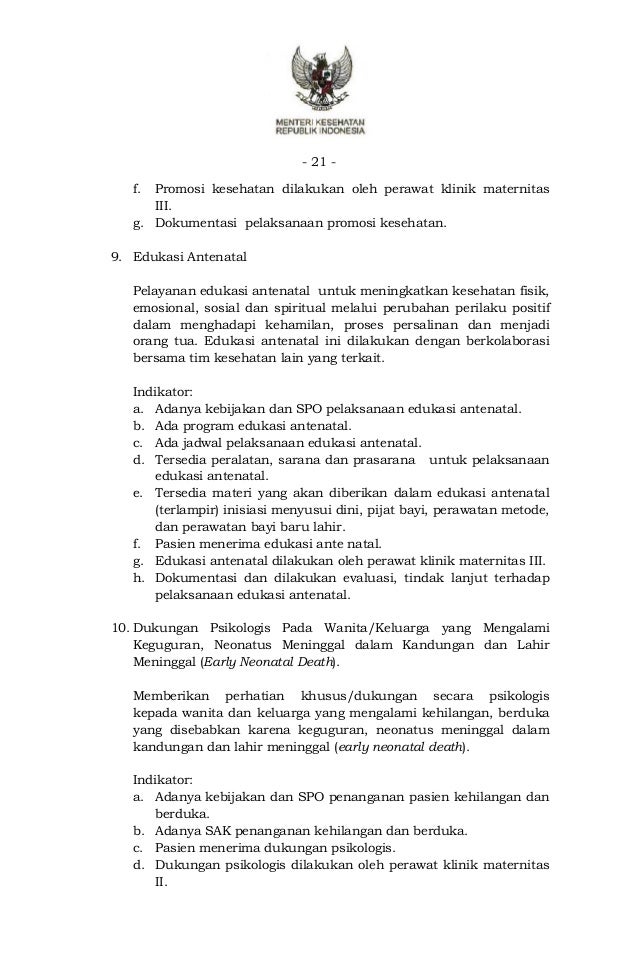 Pmk no. 10 tahun 2015 ttg standar pelayanan keperawatan di Pmk no. 10 tahun 2015 ttg standar pelayanan keperawatan di