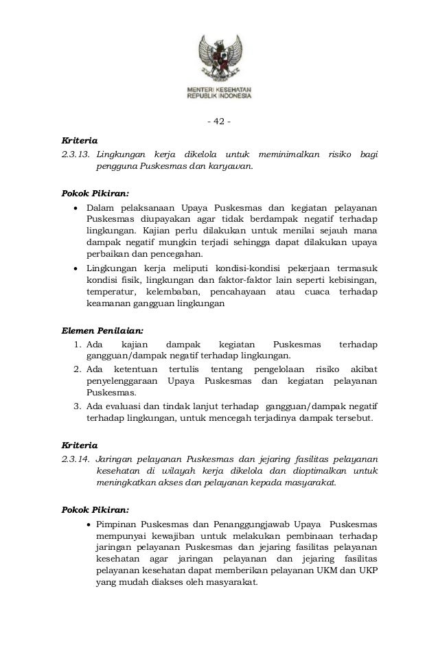 Permenkes no. 46 tahun 2015 tentang Akreditasi Puskesmas