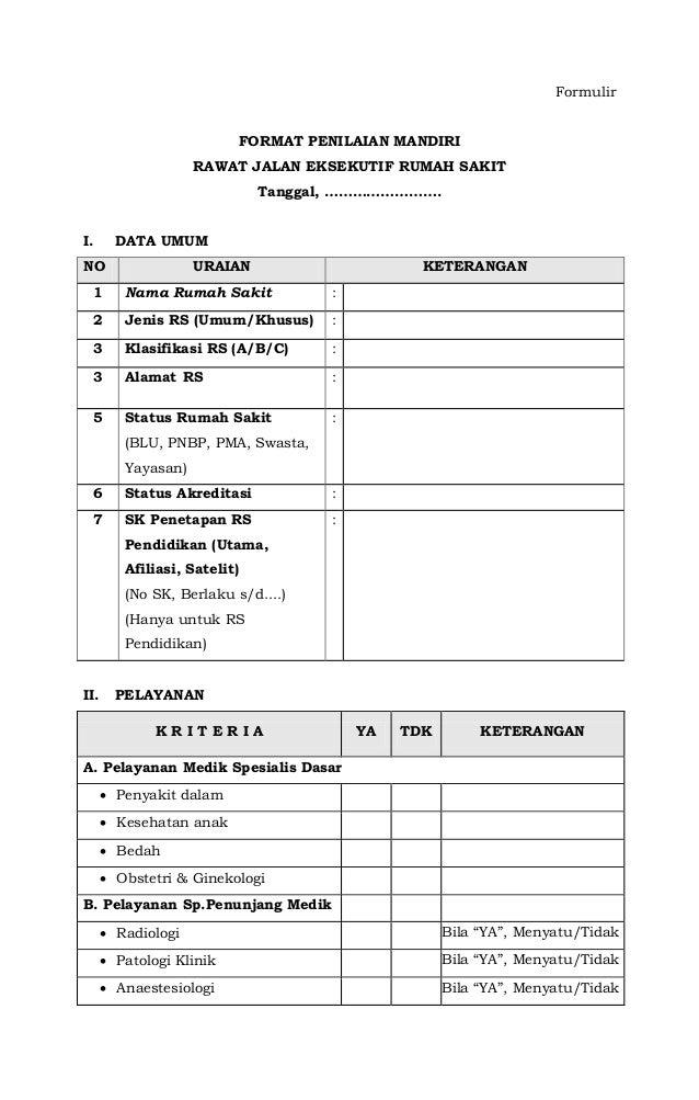 rawat jalan formulir ttg eksekutif 11 rawat no. (1) Pmk di pelayanan rs jalan