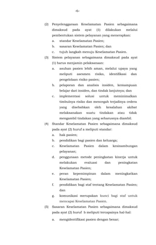 Pmk no. 11_ttg_keselamatan_pasien_ | PDF
