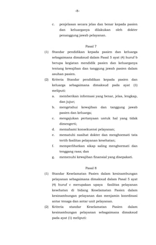 Pmk no. 11_ttg_keselamatan_pasien_ | PDF