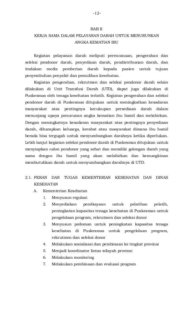 Pmk no. 92 ttg juknis kerja sama puskesmas, unit transfusi 