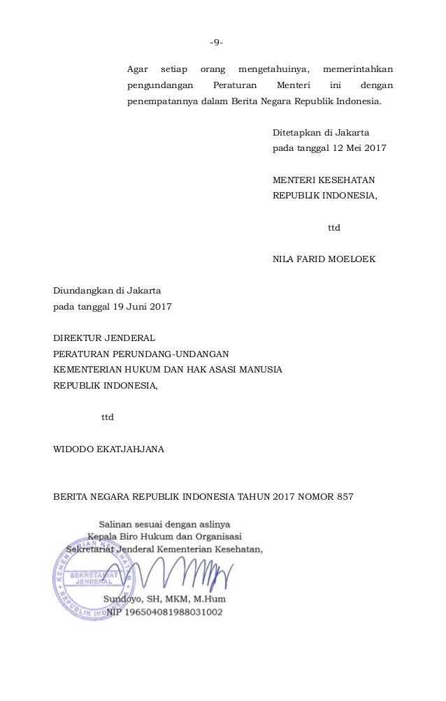 Permenkes No 27 Tahun 2017 Ttg Pedoman Ppencegahan Dan Pengendalian