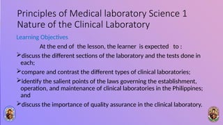Principle of Medical Laboratory Science 1 | PPTX