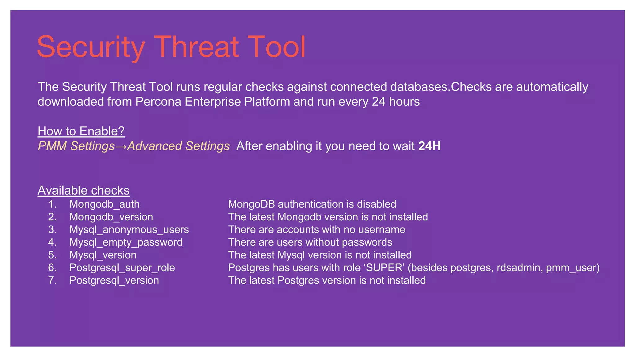 PMM database open source monitoring solution
