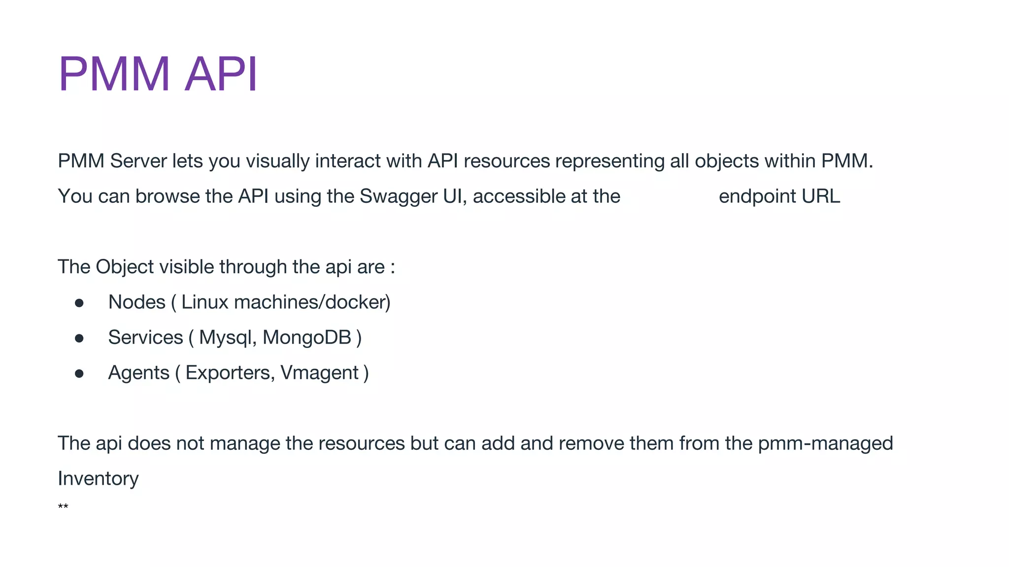 PMM database open source monitoring solution