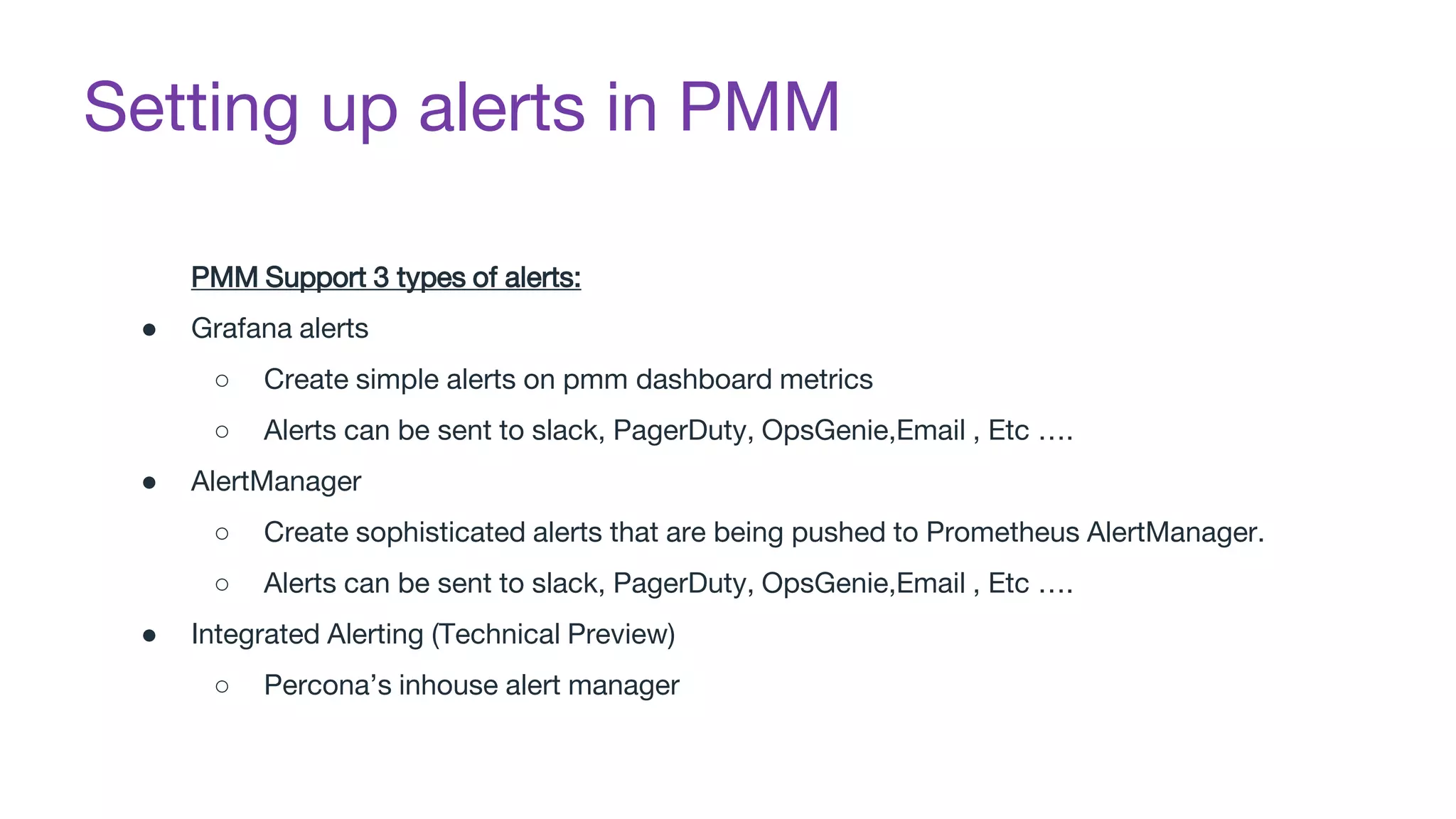 PMM database open source monitoring solution