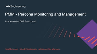 PMM database open source monitoring solution