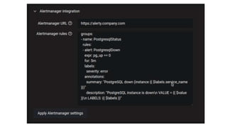 PMM database open source monitoring solution