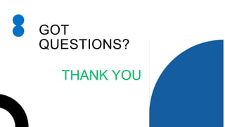 GOT
QUESTIONS?
THANK YOU
 