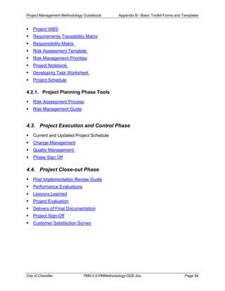 Project Management Methodology Guidelines | PDF