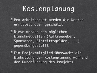 Projektmanagement für HAK-Maturanten