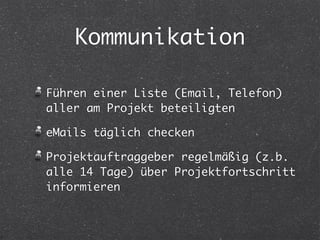 Projektmanagement für HAK-Maturanten