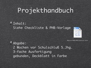 Projektmanagement für HAK-Maturanten