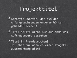 Projektmanagement für HAK-Maturanten