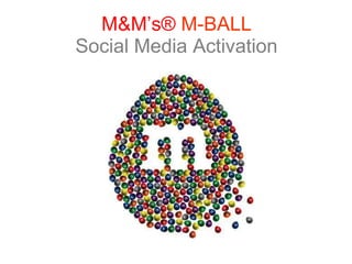 M&M’s® M-BALL
Social Media Activation
 