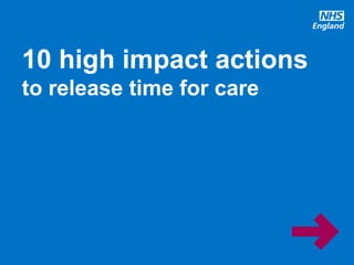 #GPforwardview
10 high impact actions
to release time for care
 