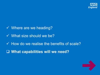 @robertvarnam
 Where are we heading?
 What size should we be?
 How do we realise the benefits of scale?
 What capabilities will we need?
 