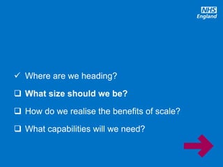 @robertvarnam
 Where are we heading?
 What size should we be?
 How do we realise the benefits of scale?
 What capabilities will we need?
 