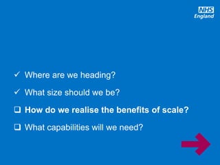 @robertvarnam
 Where are we heading?
 What size should we be?
 How do we realise the benefits of scale?
 What capabilities will we need?
 