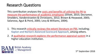 The Performance Management and Appraisal in Higher Education | PPTX