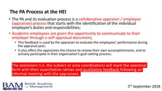 The Performance Management and Appraisal in Higher Education | PPTX