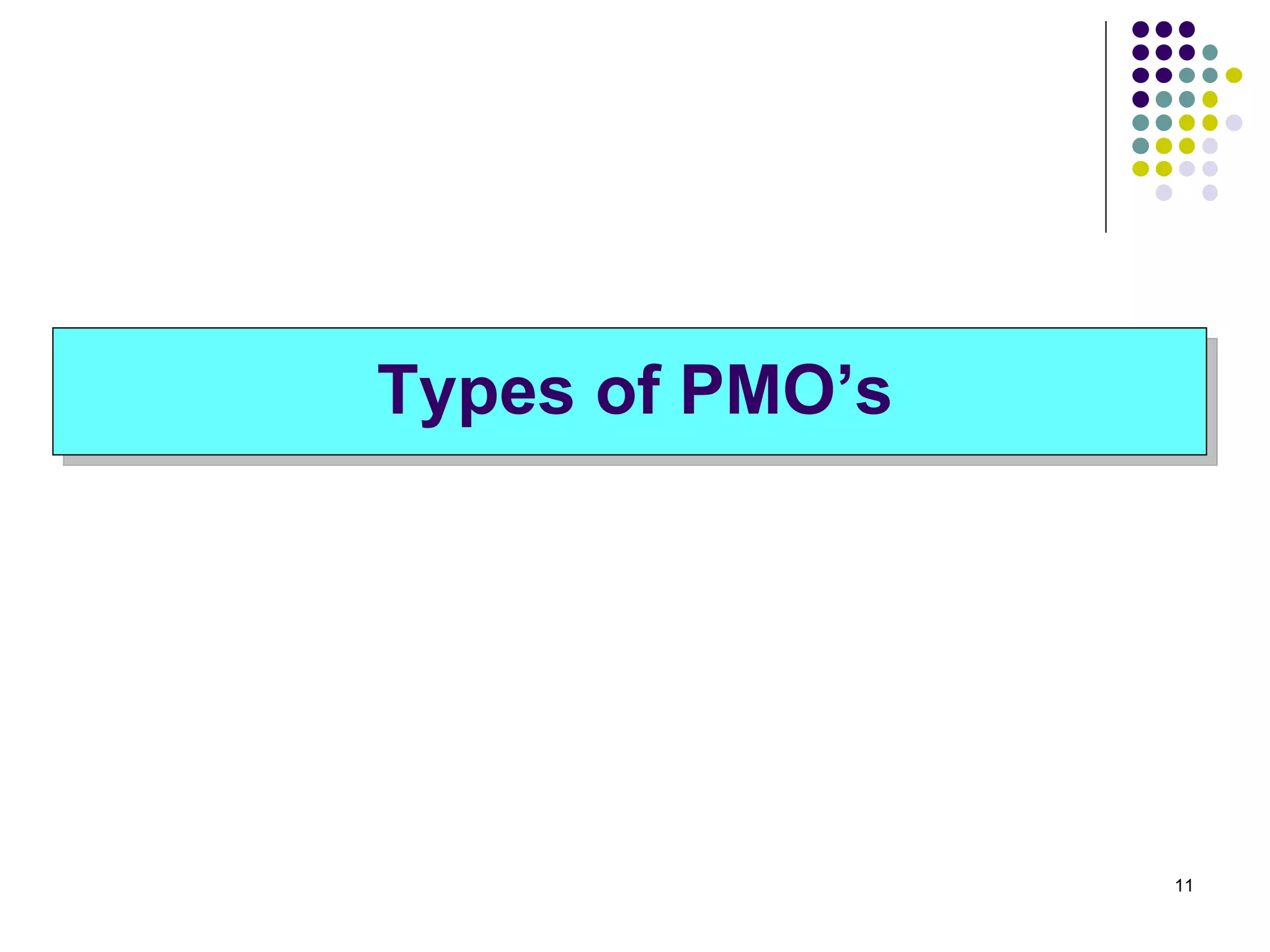 Types of PMO’s 