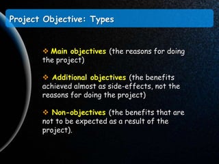 Pmo, project objectives and project life cycles | PPTX