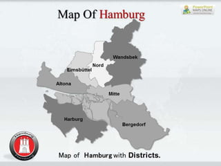 Germany City Hamburg Presentation Map