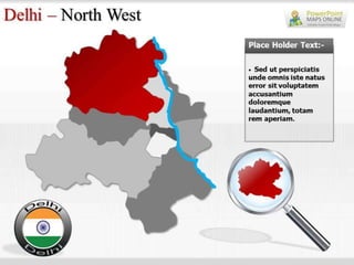 Delhi Map PowerPoint Templates