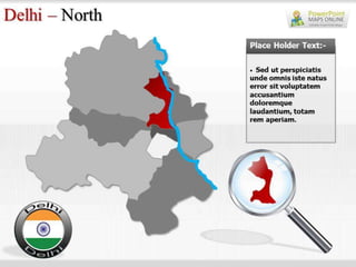 Delhi Map PowerPoint Templates