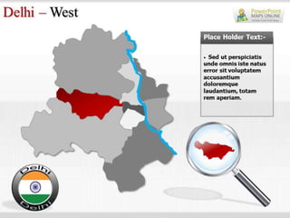 Delhi Map PowerPoint Templates