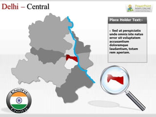 Delhi Map PowerPoint Templates