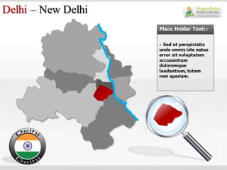 Delhi Map PowerPoint Templates