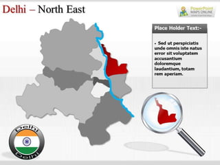 Delhi Map PowerPoint Templates