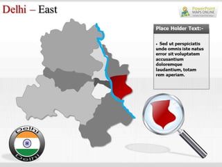 Delhi Map PowerPoint Templates