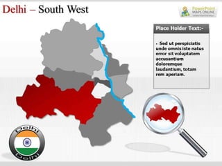 Delhi Map PowerPoint Templates