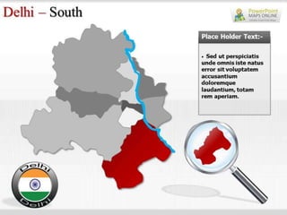 Delhi Map PowerPoint Templates