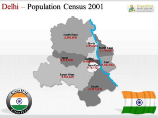 Delhi Map PowerPoint Templates