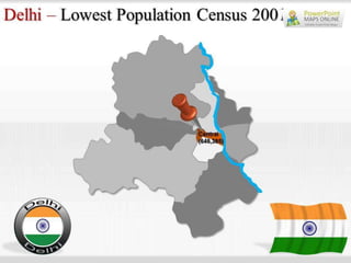 Delhi Map PowerPoint Templates