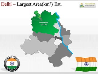 Delhi Map PowerPoint Templates