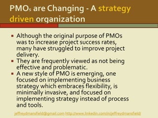PMO 2.0 - The Strategic Focused PMO | PPTX