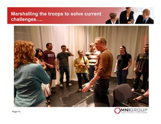 Marshalling the troops to solve current
challenges….
Page § 5
 