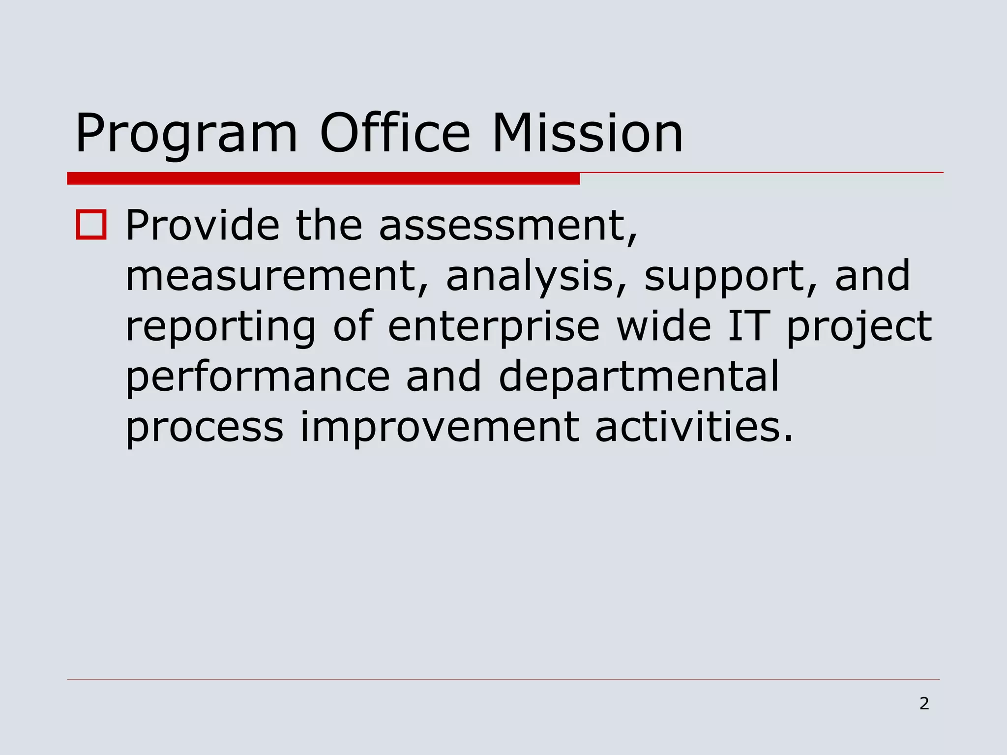 Program Management Office | PPT