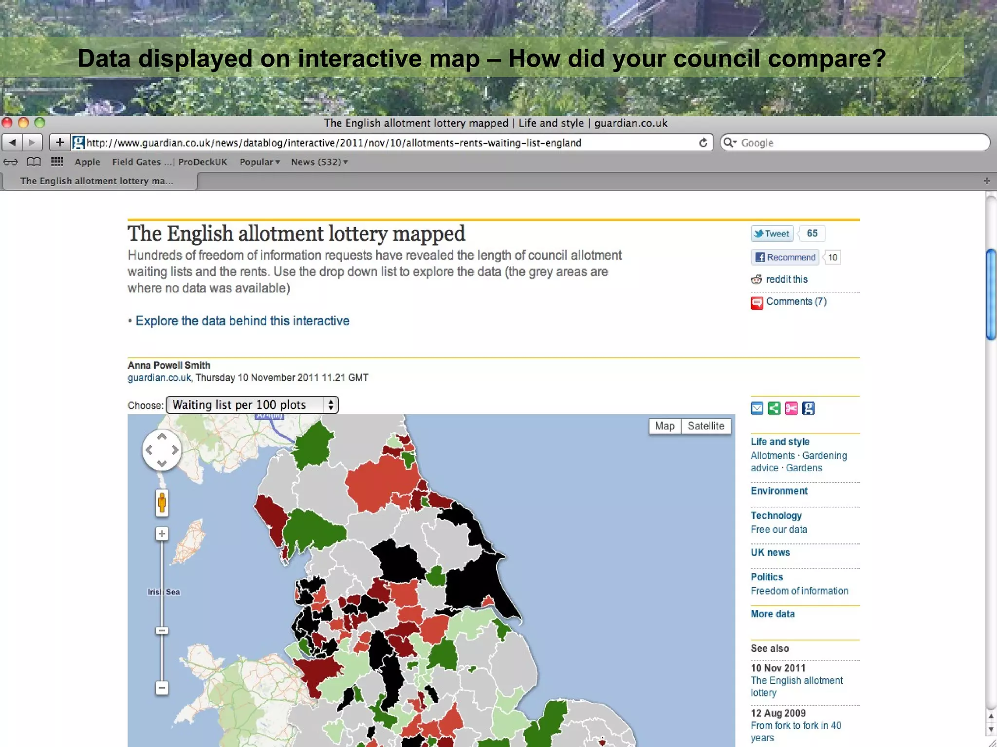 Data displayed on interactive map – How did your council compare?
 