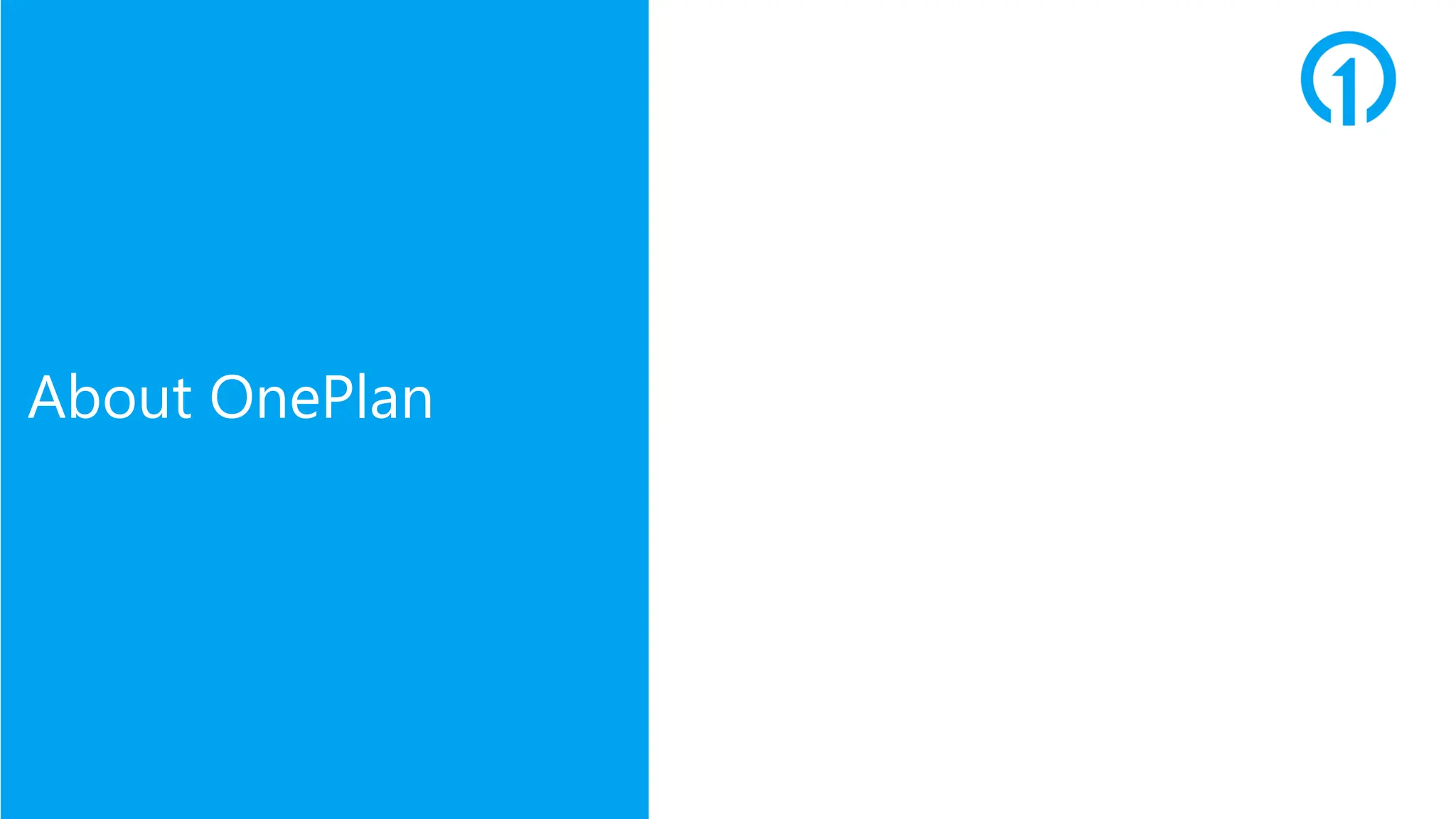 About OnePlan
 