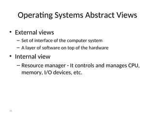 operating systems basics lectures for software | PPT