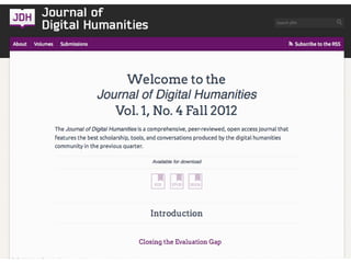 Digital humanities - Humanites numeriques