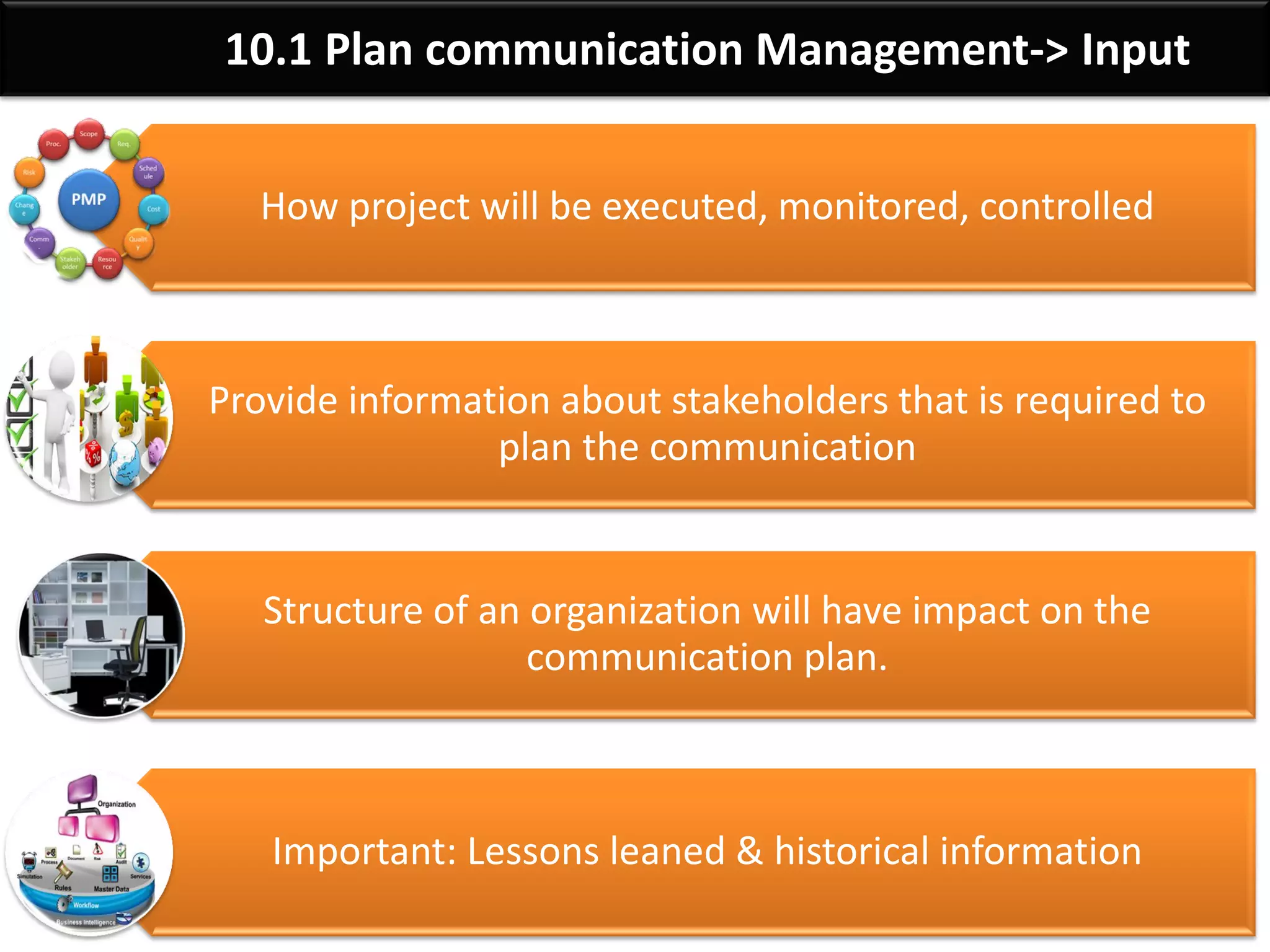 By: Anand Bobade (nmbobade@gmail.com)
10.1 Plan communication Management-> Input
PMP
Stakeholder
register EEF OPA
 